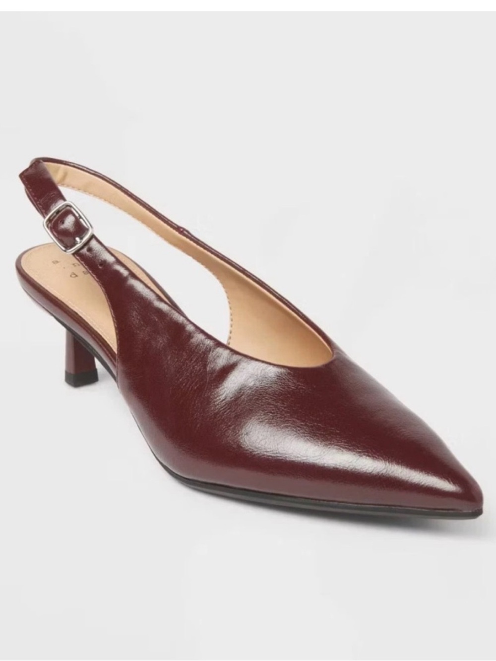 Burgundy Patent Samantha Sling Back Kitten Heels
- A New Day